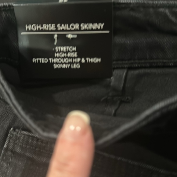 O A T New York high-rise sailor, skinny black jeans, size 29 new with tag - Picture 7 of 8
